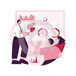 Digital presentation abstract concept vector illustration.