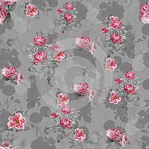 Digital print flower pattern design