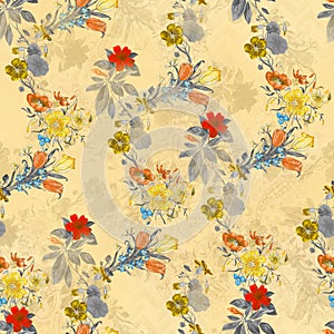 Digital print flower pattern design