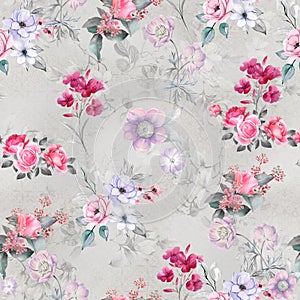 Digital print flower pattern design