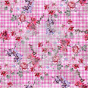 Digital print flower pattern design
