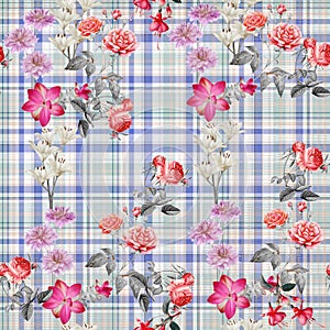 Digital print flower pattern design