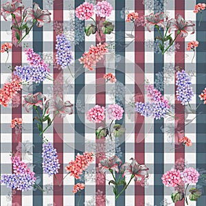 Digital print flower pattern design