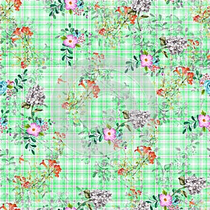 Digital print flower pattern design