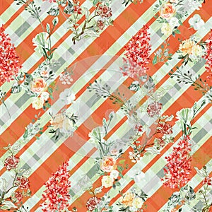 Digital print flower pattern design