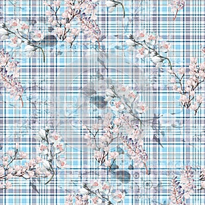 Digital print flower pattern design