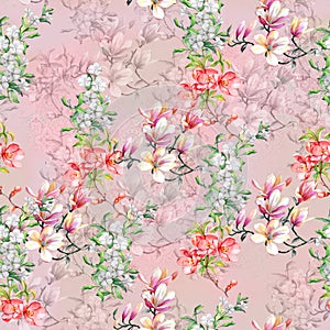 Digital print flower pattern design