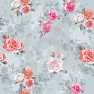 Digital print flower pattern design