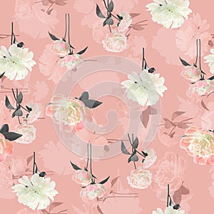 Digital print flower pattern design