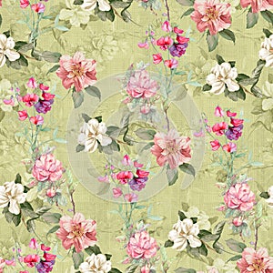 Digital print flower pattern design