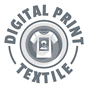 Digital print textile logo, simple style