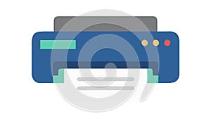 Digital Printer Device, Document Output and Technology Icon, vector design Generative AI