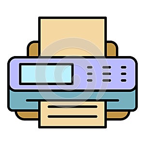 Digital printer icon color outline vector