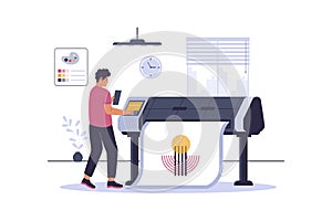 Digital printing concept illustration