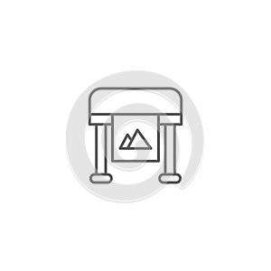 Digital printing icon. Element of 3d printing icon. Thin line icon for website design and development, app development. Premium