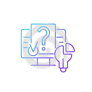 Digital problem solving gradient linear vector icon
