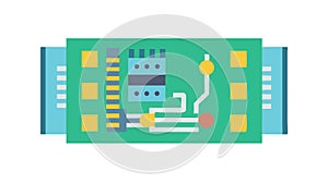 Digital Process Flow Icon, Abstract System Logic, vector design Generative AI