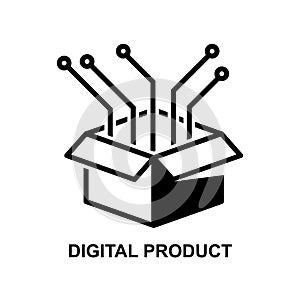 Digital Product icon isolated on background