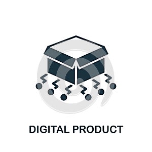 Digital Product icon. Simple element from digital disruption collection. Filled Digital Product icon for templates, infographics