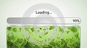 Digital Progress Bar Loading Screen Interface