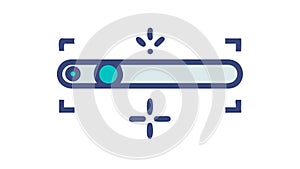 Digital progress bar, symbolizing loading, completion, technological advancement, vector design Generative AI