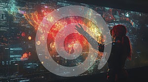 Digital projection of a complex data visualization