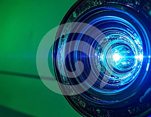 Digital Projector Lens with Bright Blue Light