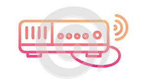 Digital Projector Media Device Tech Icon, vector design Generative AI