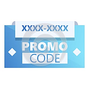 Digital promo code icon cartoon vector. Money offer