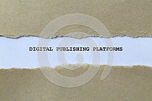 digital publishing platforms on white paper