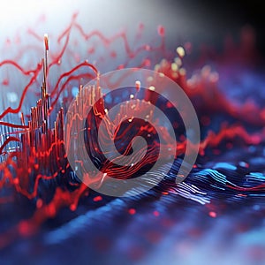 Digital Pulse - an abstract background where colorful lines and shapes intertwine to create the visual perception