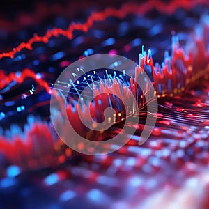 Digital Pulse - an abstract background where colorful lines and shapes intertwine to create the visual perception