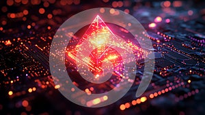 Digital pyramid on circuit board