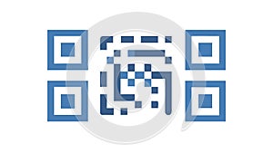 Digital QR Code Icon: Quick Response for Modern Connectivity, vector design Generative AI