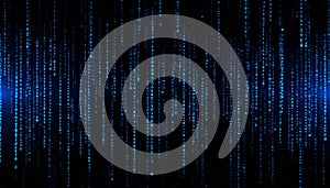 Digital Rain Binary Code Background