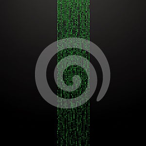 Digital Rain Flow of Binary Code