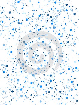 Digital rainbow blue paint splatter