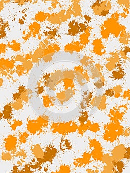 Digital rainbow orange paint ball splatter