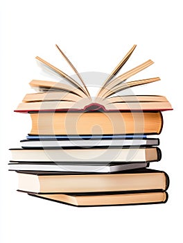 Digital Reading Experience Concept Of EBooks With Stack Of Books Concept of digital reading ebooks knowledge education and photo
