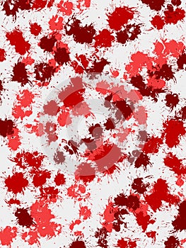 Digital rainbow red paint ball splatter photo