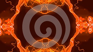 Digital Render Background Orange Abstract Blue Yellow