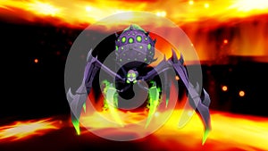Digital Rendering Cartoon Fantasy Monster Motion Background