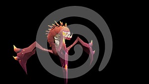 Digital Rendering Cartoon Fantasy Monster Motion Background