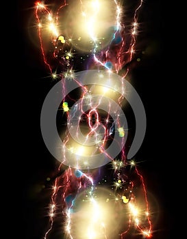 Digital Rendering christmas Lightning Strike Background