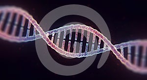 A digital rendering of a DNA double helix structure, showcasing the