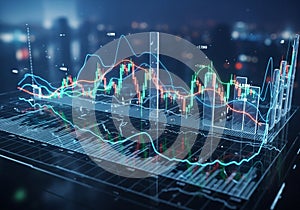 A digital rendering of financial data