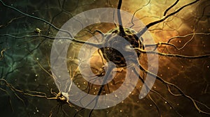 Digital representation of AI-powered brain research innovations.