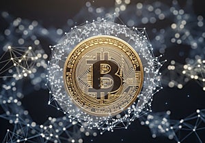 A digital representation of a Bitcoin