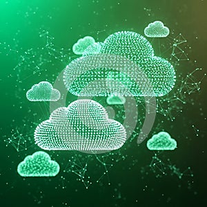 The visual is abstract and futuristic emphasizing technological themes