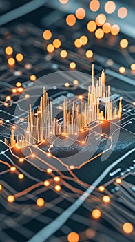 Visualization of data patterns showing artificial intelligence transforming daily analytics and decision-making in